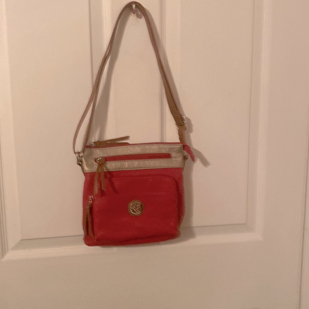 Red and gray pocketbook